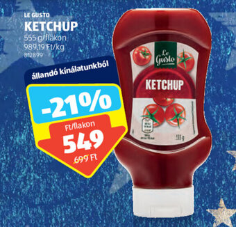 LE GUSTO, KETCHUP, 555g/flakon