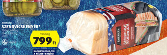 ALDI AMERICAN SZENDVICSKENYÉR, 750g ajánlat