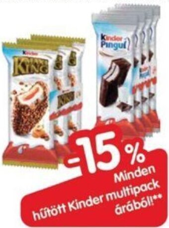 Interspar Minden hűtött Kinder multipack árából! ajánlat