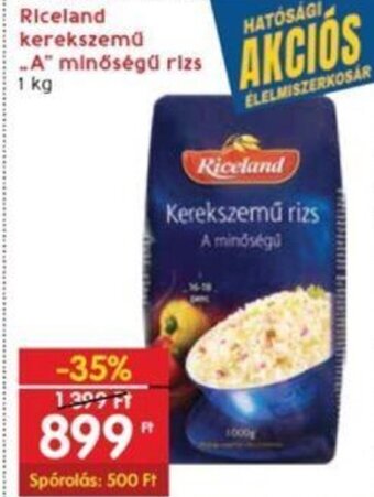 Interspar Riceland kerekszemű „A” minőségű rizs, 1kg ajánlat