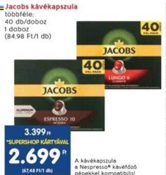 Jacobs kávékapszula 40 db