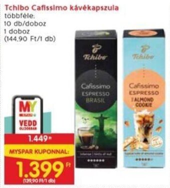 Interspar Tchibo Cafissimo kávékapszula 10 db ajánlat