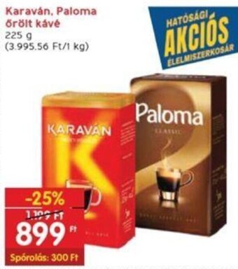 Interspar Karaván, Paloma őrölt kávé 225 g ajánlat