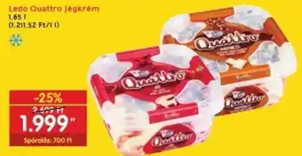 Interspar Ledo Quattro Jégkrém 1,65 l ajánlat