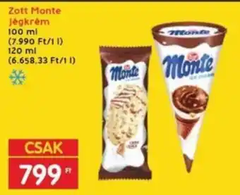 Interspar Zott Monte Jégkrém 100 ml ajánlat