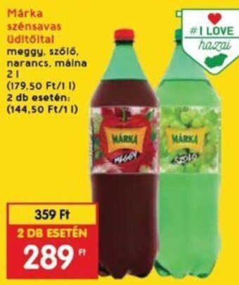 Interspar Márka szénsavas üdítőital 2 l ajánlat