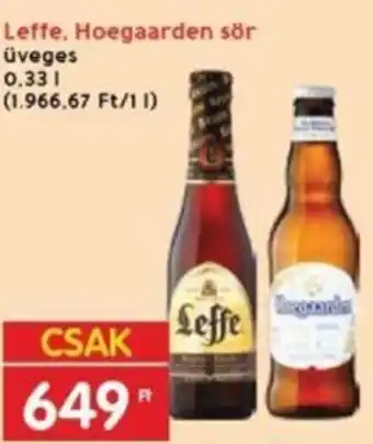 Interspar Leffe, Hoegaarden sör 0,33 l ajánlat