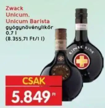 Interspar Zwack Unicum, Unicum Barista 0,7 l ajánlat