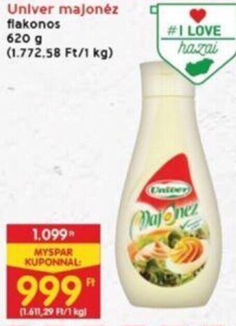 Interspar Univer majonéz 620 g ajánlat