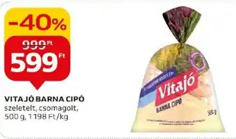 Auchan VITAJÓ BARNA CIPÓ 500 g ajánlat