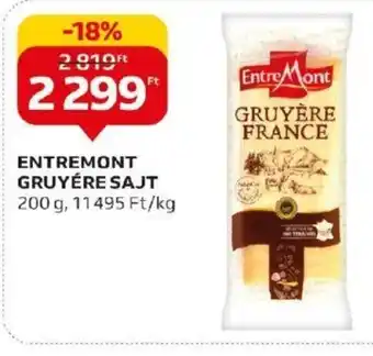 Auchan ENTREMONT GRUYÉRE SAJT 200 g ajánlat