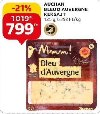 Auchan AUCHAN BLEU D'AUVERGNE KÉKSAJT 125 g ajánlat
