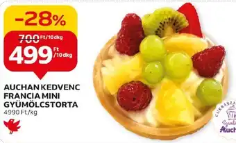 Auchan AUCHAN KEDVENC FRANCIA MINI GYÜMÖLCSTORTA 10 dkg ajánlat