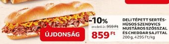 Auchan DELI TÉPETT SERTÉS-HÚSOS SZENDVICS MUSTÁROS SZÓSSZAL stb. 200 g ajánlat