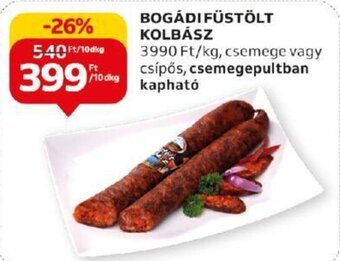 Auchan BOGÁDI FÜSTÖLT KOLBÁSZ 10 dkg ajánlat