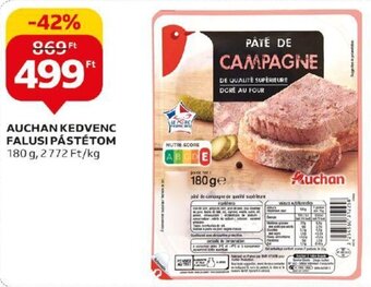 Auchan AUCHAN KEDVENC FALUSI PÁSTÉTOM 180 g ajánlat