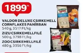 Auchan VALDOR DELUXE CSIRKEMELL CORNFLAKES PANÍRBAN stb. 480 - 540 gg ajánlat