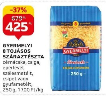 Auchan GYERMELYI 8 TOJÁSOS SZÁRAZTÉSZTA 250 g ajánlat