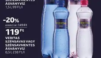 Auchan VERITAS SZÉNSAVAS VAGY SZÉNSAVMENTES ÁSVÁNYVÍZ 0,5l ajánlat