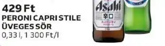 Auchan PERONI CAPRISTILE ÜVEGES SÖR, 0,33l ajánlat