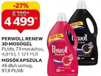 Auchan PERWOLL RENEW 3D MOSÓGÉL / MOSÓKAPSZULA ajánlat