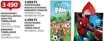 MESEFIGURA MINTÁS LÁNYKA VAGY FIÚ TÖRÖLKÖZŐ, 70x120cm, 320g / BÁRSONY TÖRÖLKÖZŐ, 70x140cm, 310g