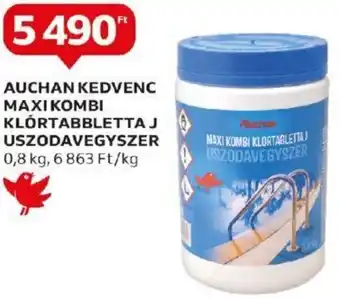 Auchan AUCHAN KEDVENC MAXIKOMBI KLÓRTABBLETTA J USZODAVEGYSZER 0,8 kg ajánlat