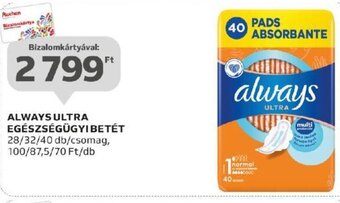 Auchan ALWAYS ULTRA EGÉSZSÉGÜGYI BETÉT 28 - 40 db ajánlat