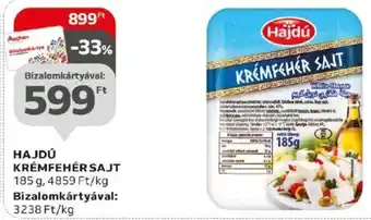 Auchan HAJDÚ KRÉMFEHÉR SAJT 185 g ajánlat