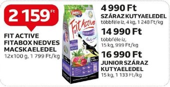 Auchan FIT ACTIVE FITABOX NEDVES MACSKAELEDEL 12 x 100 g ajánlat