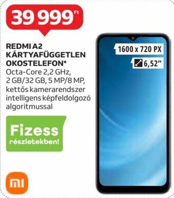 Auchan REDMI A2 KÁRTYAFÜGGETLEN OKOSTELEFON 1 db ajánlat