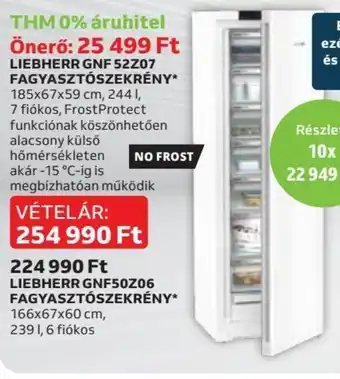 LIEBHERR GNF 52Z07 FAGYASZTÓSZEKRÉNY 1 db