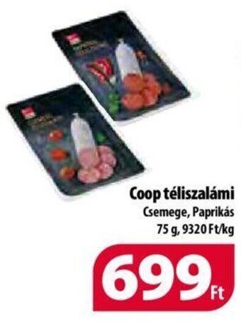 Coop Coop téliszalámi 75 g ajánlat