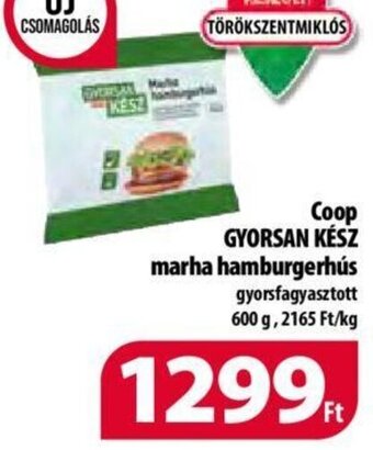 Coop Coop GYORSAN KÉSZ marha hamburgerhús 600 g ajánlat