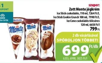 Coop Zott Monte jégkrém 100 / 120 ml ajánlat