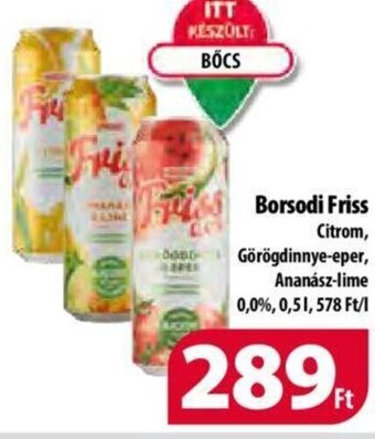 Coop Borsodi Friss 0,5 l ajánlat