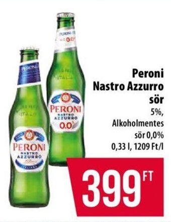 Coop Peroni Nastro Azzurro sör 0,33 l ajánlat
