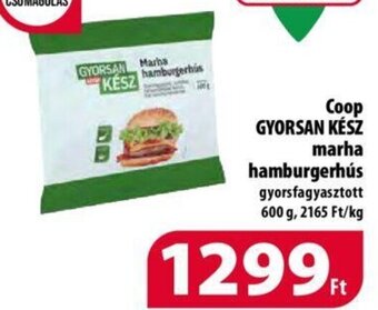Coop Coop GYORSAN KÉSZ marha hamburgerhús 600 g ajánlat