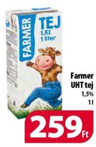 Coop Farmer UHT tej 1 l ajánlat