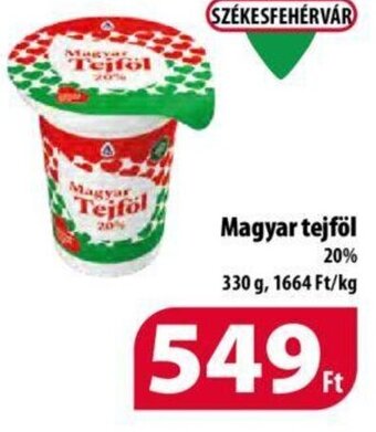Coop Magyar tejföl 330 g ajánlat