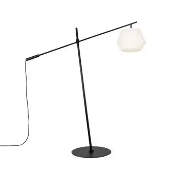 Design kültéri állólámpa fekete ip44 fehér ernyővel - robbert