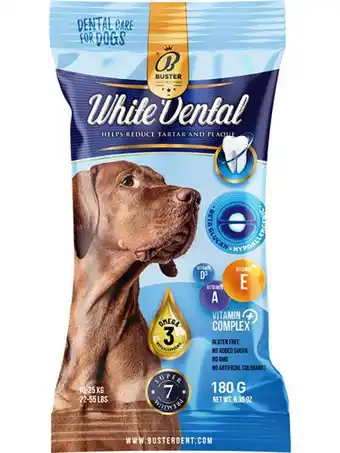Rossmann Buster white dental rizses jutalomfalat kutyáknak, beta-glucannal - 180 g ajánlat