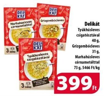 Coop Delikát, 40g/31g/73g ajánlat