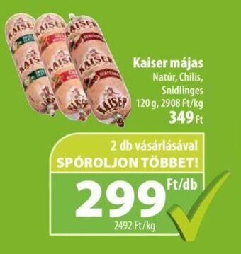 Coop Kaiser májas, 120g ajánlat