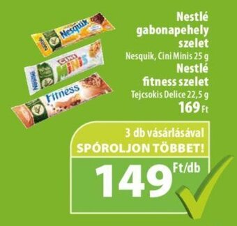 Coop NestlNestlé gabonapehely szelet, 25g / Nestlé fitness szelet, 22,5 g ajánlat