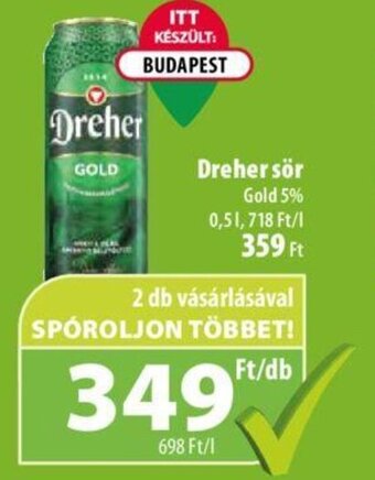 Coop Dreher sör, 0,5l ajánlat
