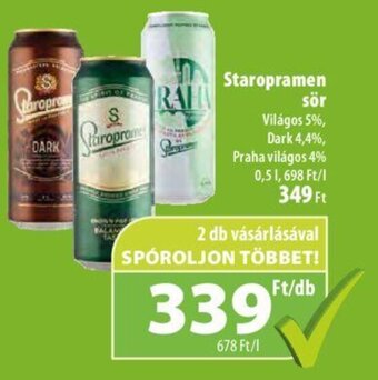 Coop Staropramen sör, 0,5l ajánlat