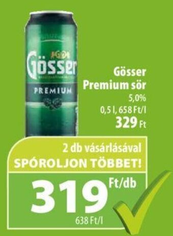 Coop Gösser Premium sör, 0,5l ajánlat