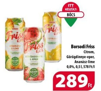 Coop Borsodi Friss, 0,5l ajánlat