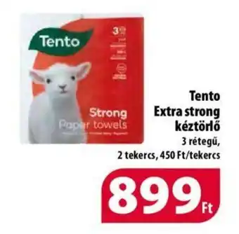 Coop Tento Extra strong kéztörlő, 3 rétegű, 2 tekercs ajánlat